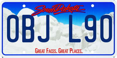 SD license plate 0BJL90