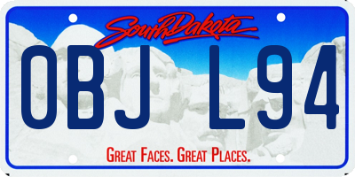 SD license plate 0BJL94