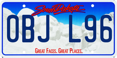 SD license plate 0BJL96