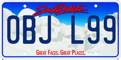 SD license plate 0BJL99