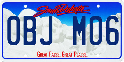 SD license plate 0BJM06