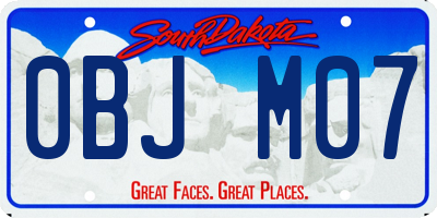 SD license plate 0BJM07