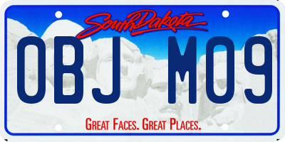 SD license plate 0BJM09