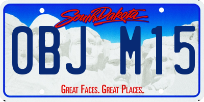SD license plate 0BJM15