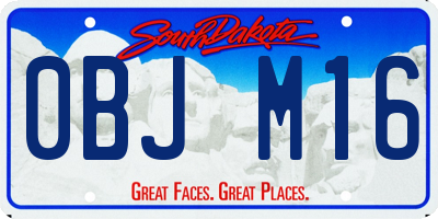 SD license plate 0BJM16
