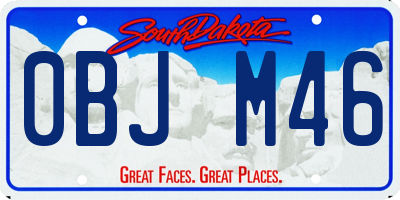 SD license plate 0BJM46
