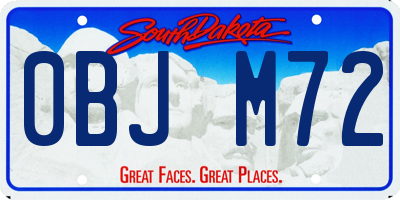 SD license plate 0BJM72