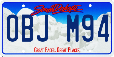 SD license plate 0BJM94