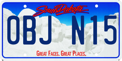 SD license plate 0BJN15