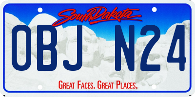 SD license plate 0BJN24