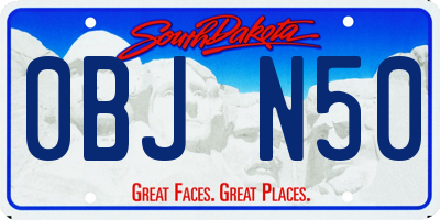 SD license plate 0BJN50