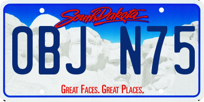 SD license plate 0BJN75