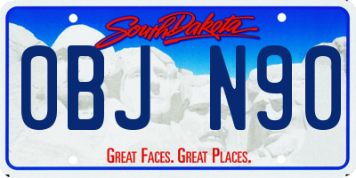 SD license plate 0BJN90