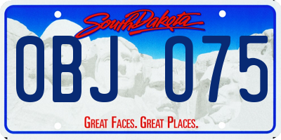 SD license plate 0BJO75