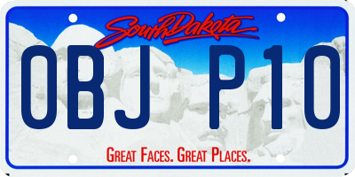 SD license plate 0BJP10