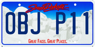 SD license plate 0BJP11