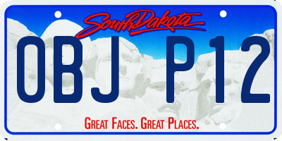 SD license plate 0BJP12