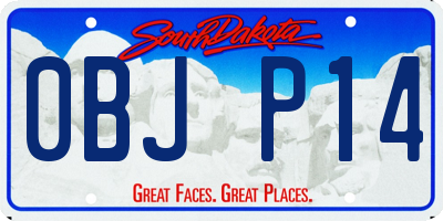 SD license plate 0BJP14