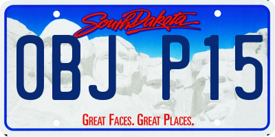 SD license plate 0BJP15
