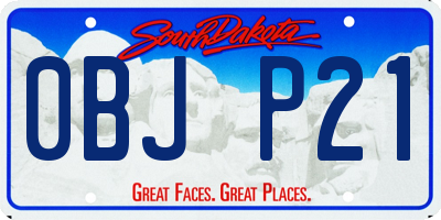 SD license plate 0BJP21