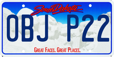 SD license plate 0BJP22