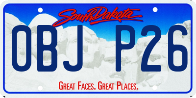 SD license plate 0BJP26