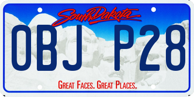SD license plate 0BJP28
