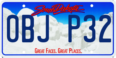 SD license plate 0BJP32