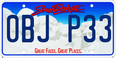 SD license plate 0BJP33
