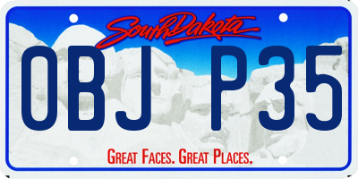 SD license plate 0BJP35