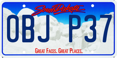 SD license plate 0BJP37