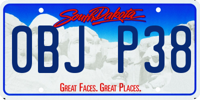 SD license plate 0BJP38