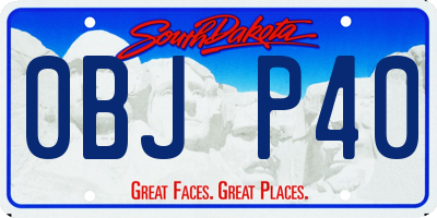 SD license plate 0BJP40