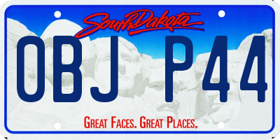 SD license plate 0BJP44