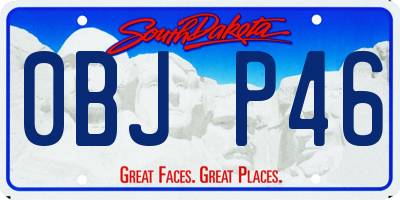 SD license plate 0BJP46