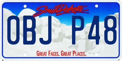 SD license plate 0BJP48