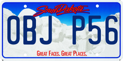 SD license plate 0BJP56