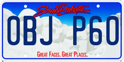 SD license plate 0BJP60