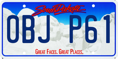 SD license plate 0BJP61