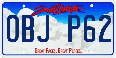 SD license plate 0BJP62