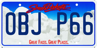 SD license plate 0BJP66