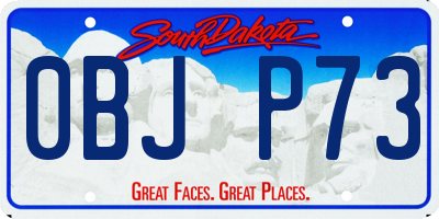 SD license plate 0BJP73