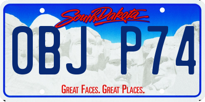 SD license plate 0BJP74