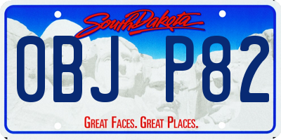 SD license plate 0BJP82
