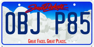 SD license plate 0BJP85