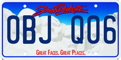 SD license plate 0BJQ06