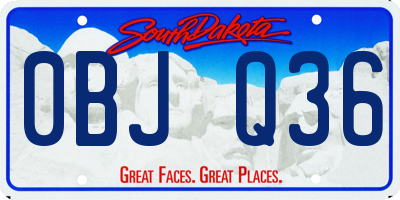 SD license plate 0BJQ36