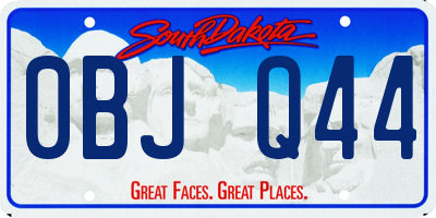 SD license plate 0BJQ44