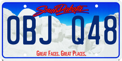 SD license plate 0BJQ48