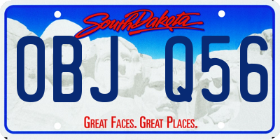 SD license plate 0BJQ56